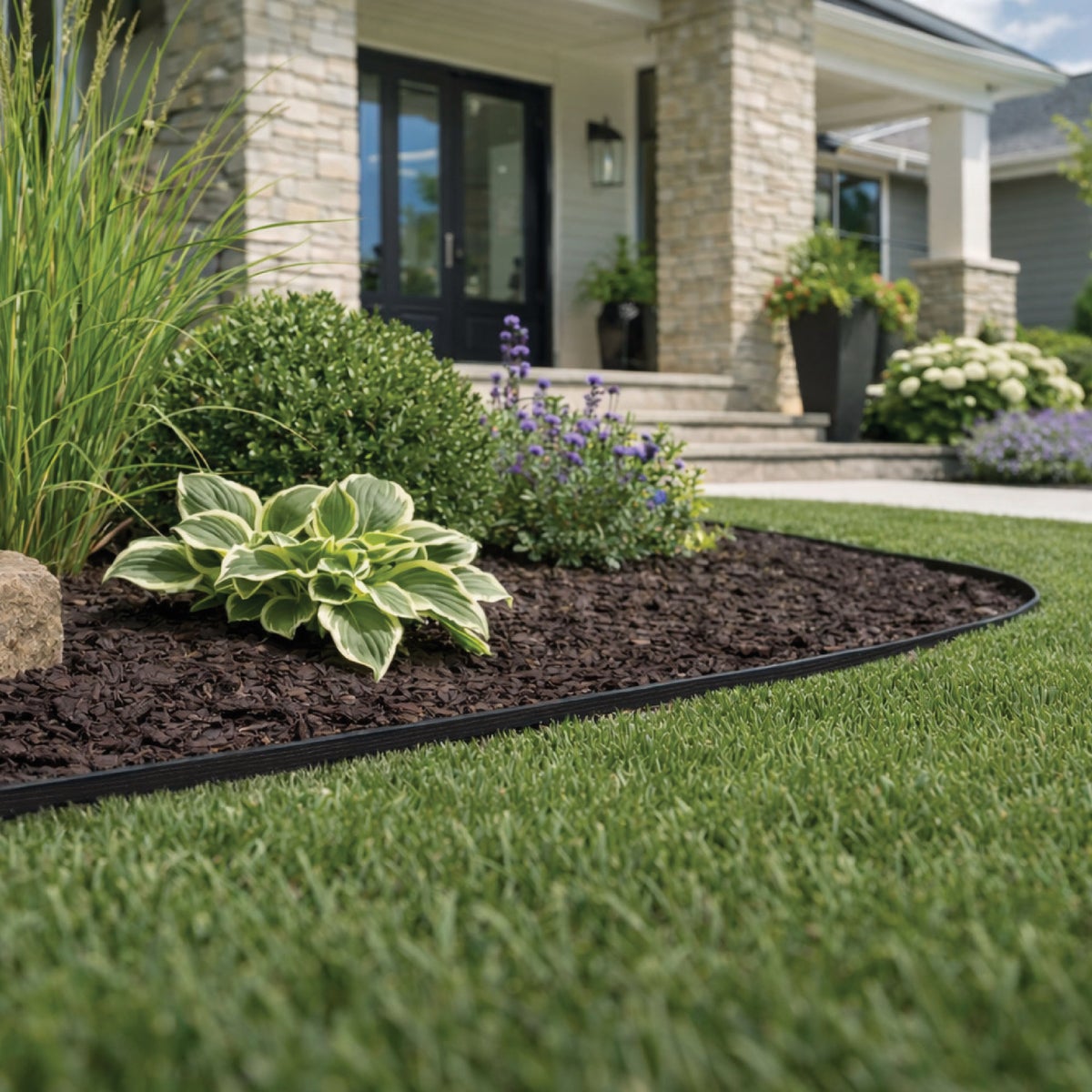 Master Mark Dig-Free 1.5 In. H. x 50 Ft. L. Black Recycled Plastic Landscape Edging Image 2