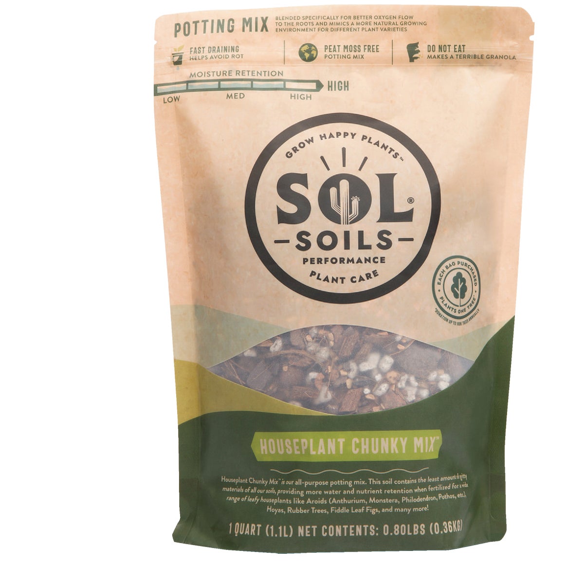 Sol Soils 1 Qt. Houseplant Chunky Mix