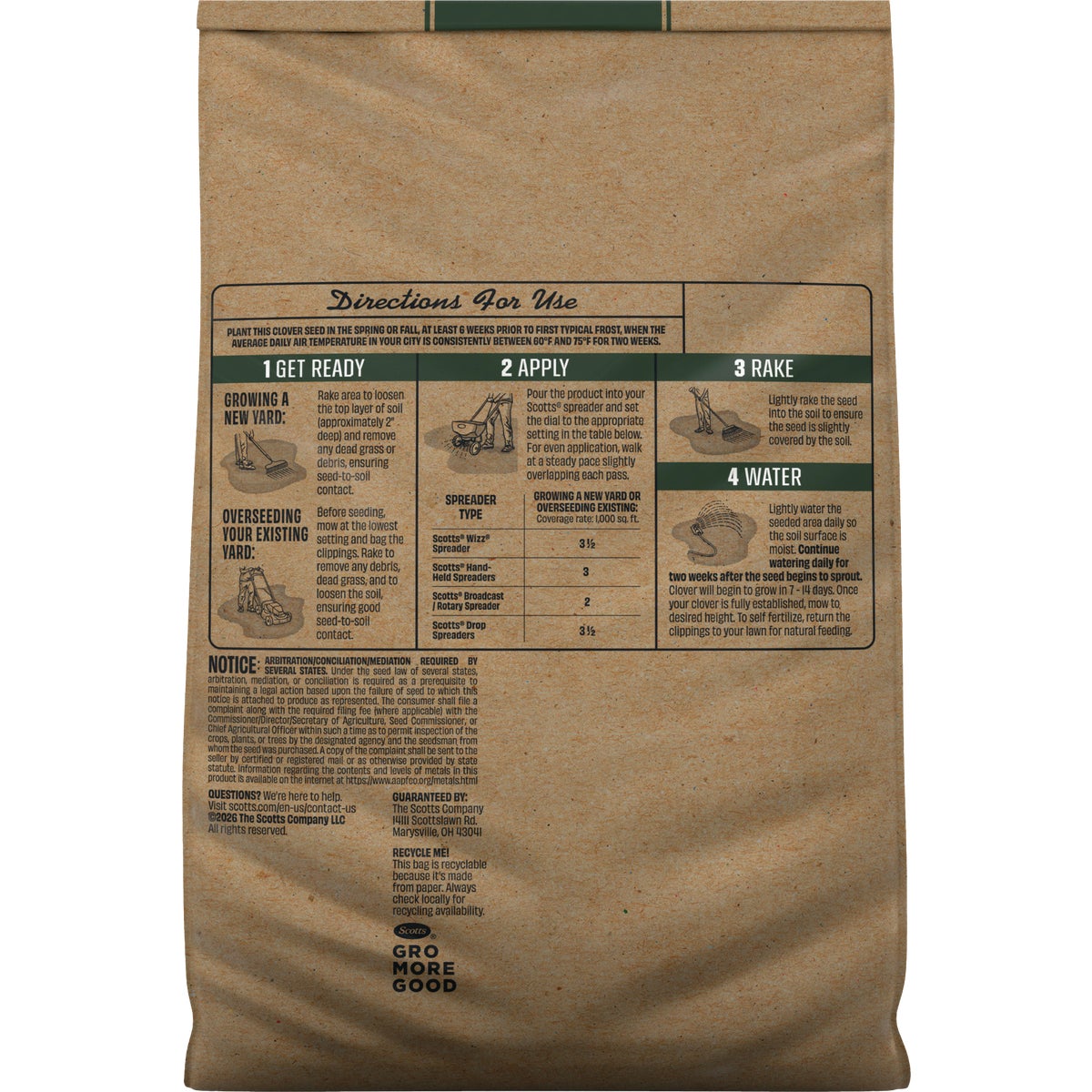 O.M. Scott & Sons 2 Lb. White Clover Seed Image 2