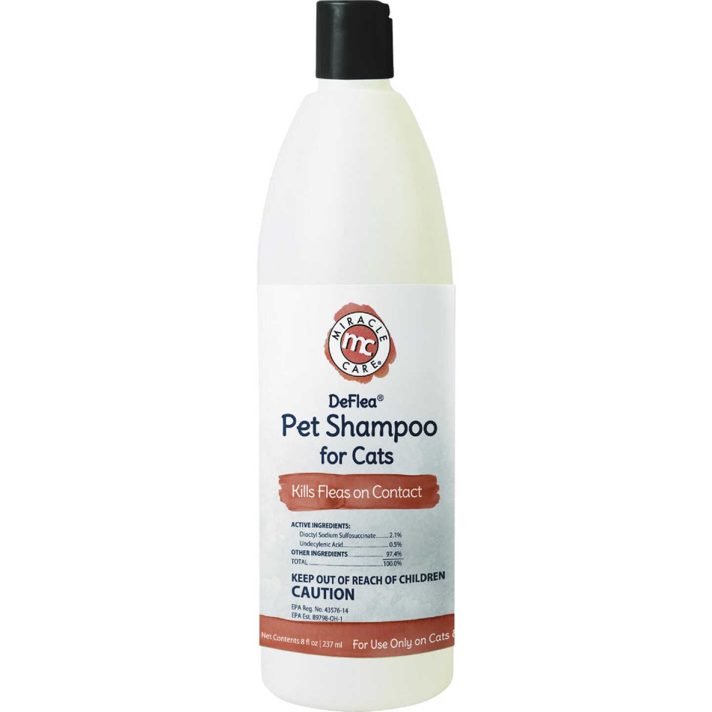 Miracle Care DeFlea 8 Oz. Cat Shampoo Image 1