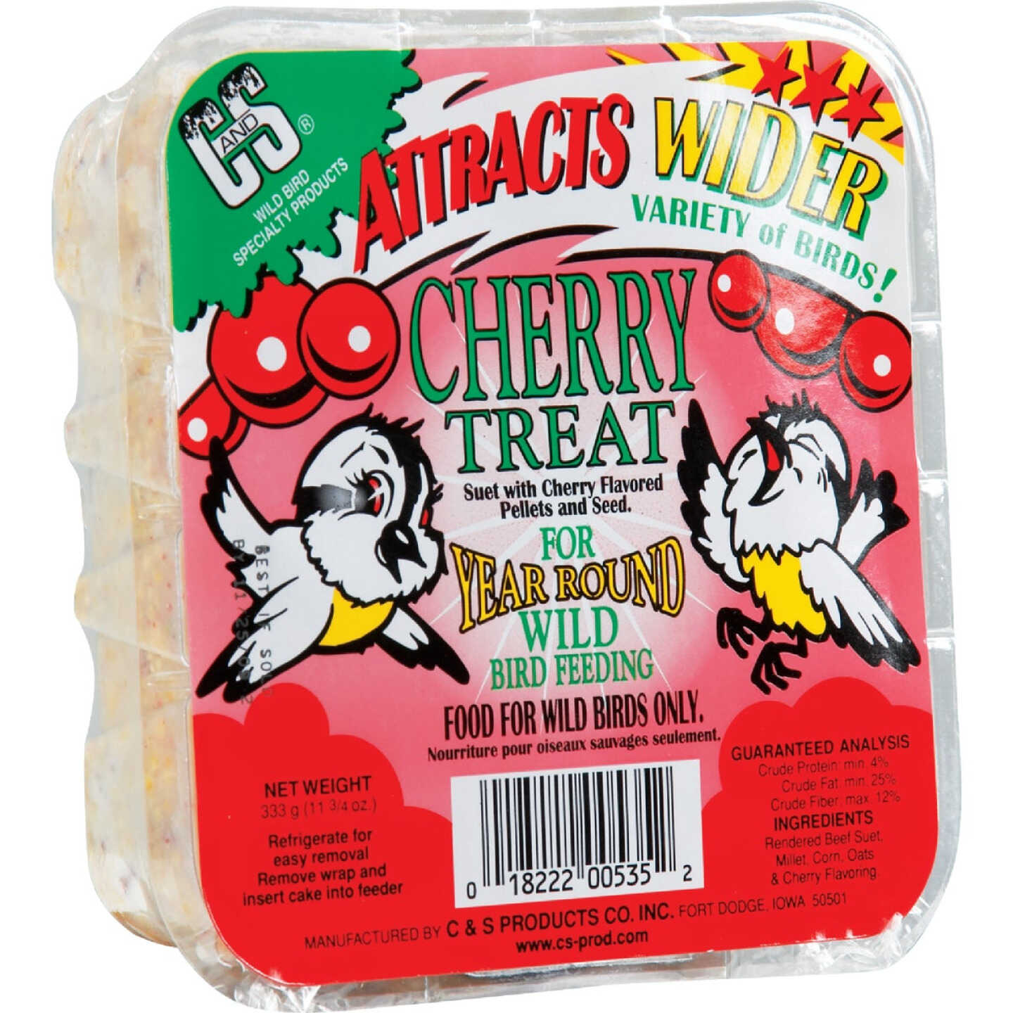 C&S 11.75 Oz. Cherry Treat Suet Image 1