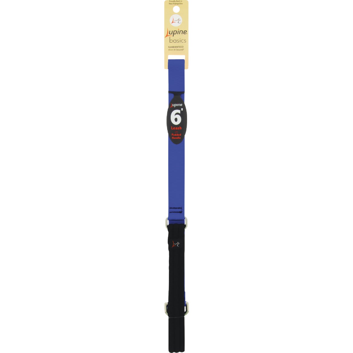 Lupine 1 In. x 6 Ft. Traditional Solid Blue Dog Leash