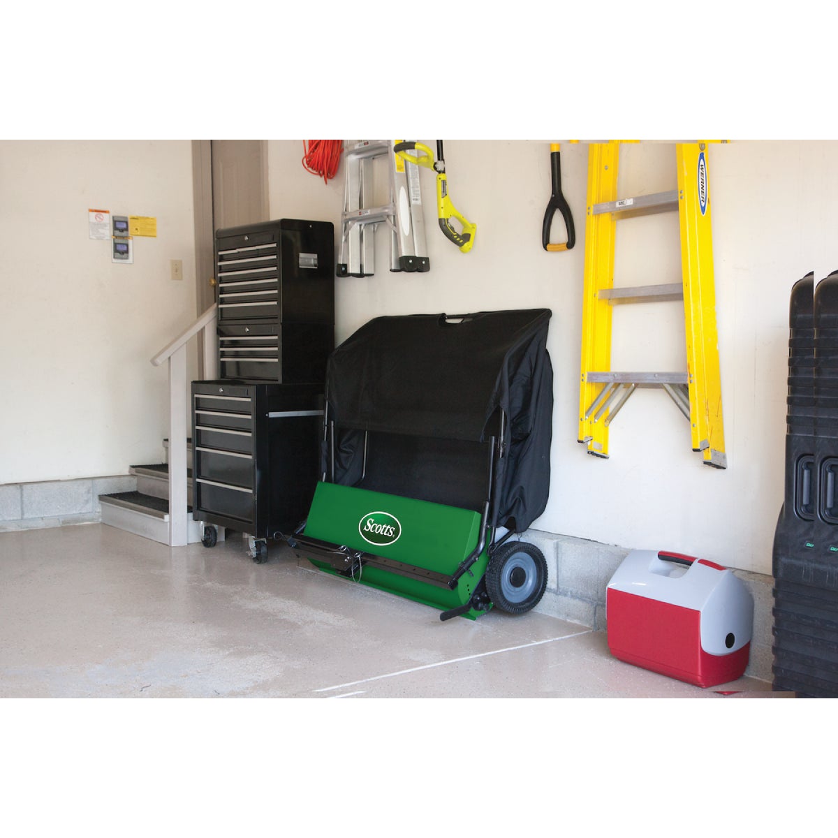 Scotts 42 In. 22 Cu. Ft. Tow-Behind Lawn Sweeper Image 2