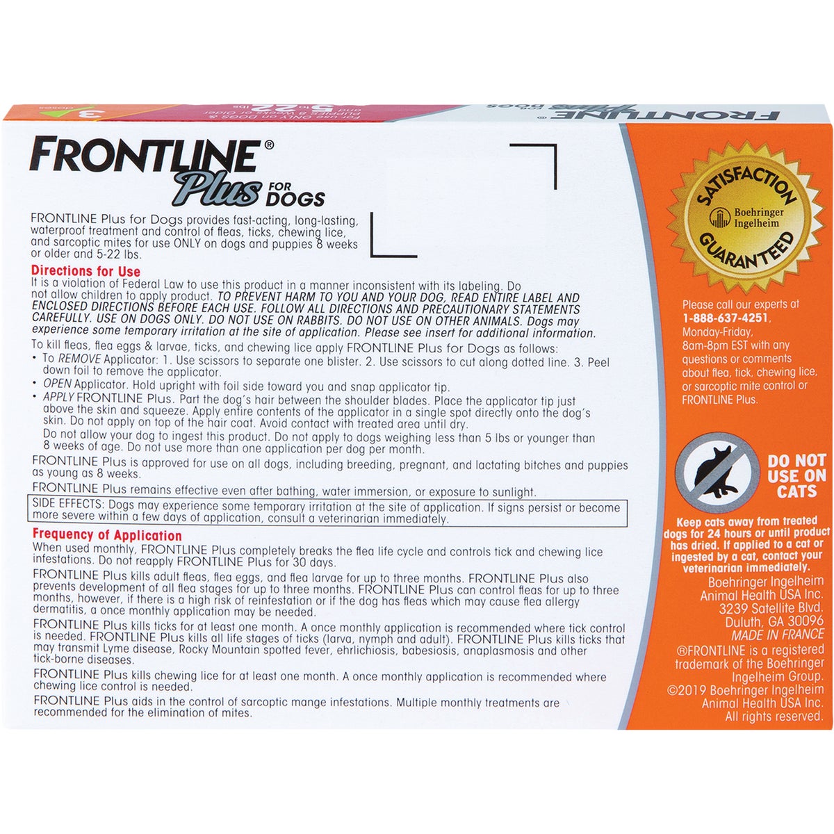Frontline Plus Flea & Tick Killer For Small Dogs & Puppies 5 to 22 Lb. (3-Pack) Image 6
