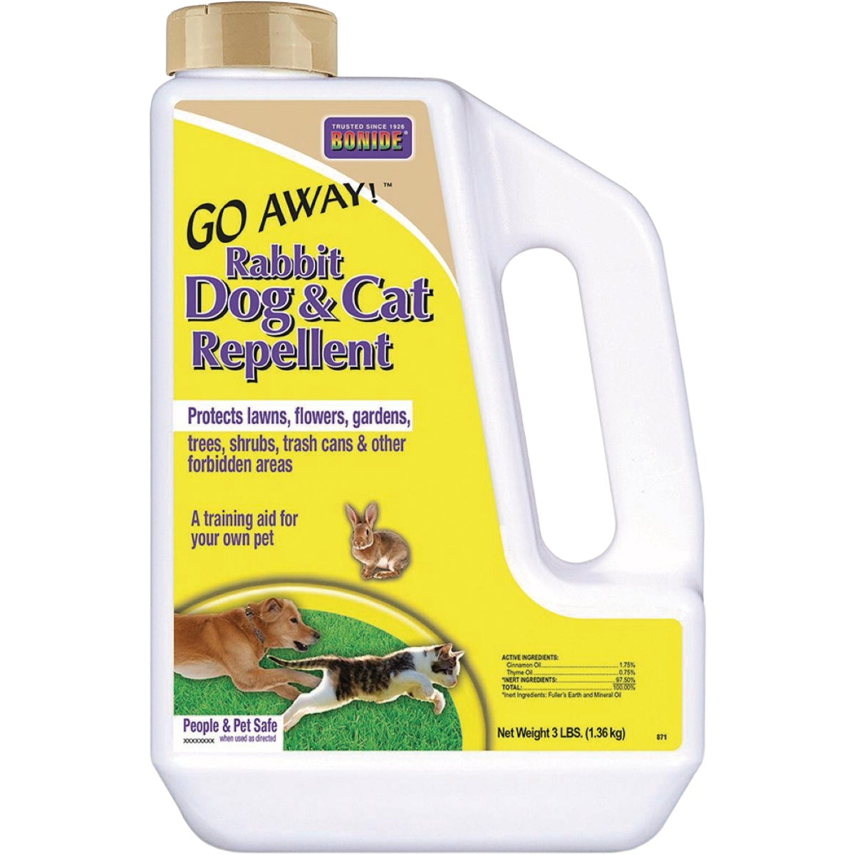 Bonide 3 Lb. Go Away Rabbit, Dog, & Cat Repellent Granules, Ready-to-Use