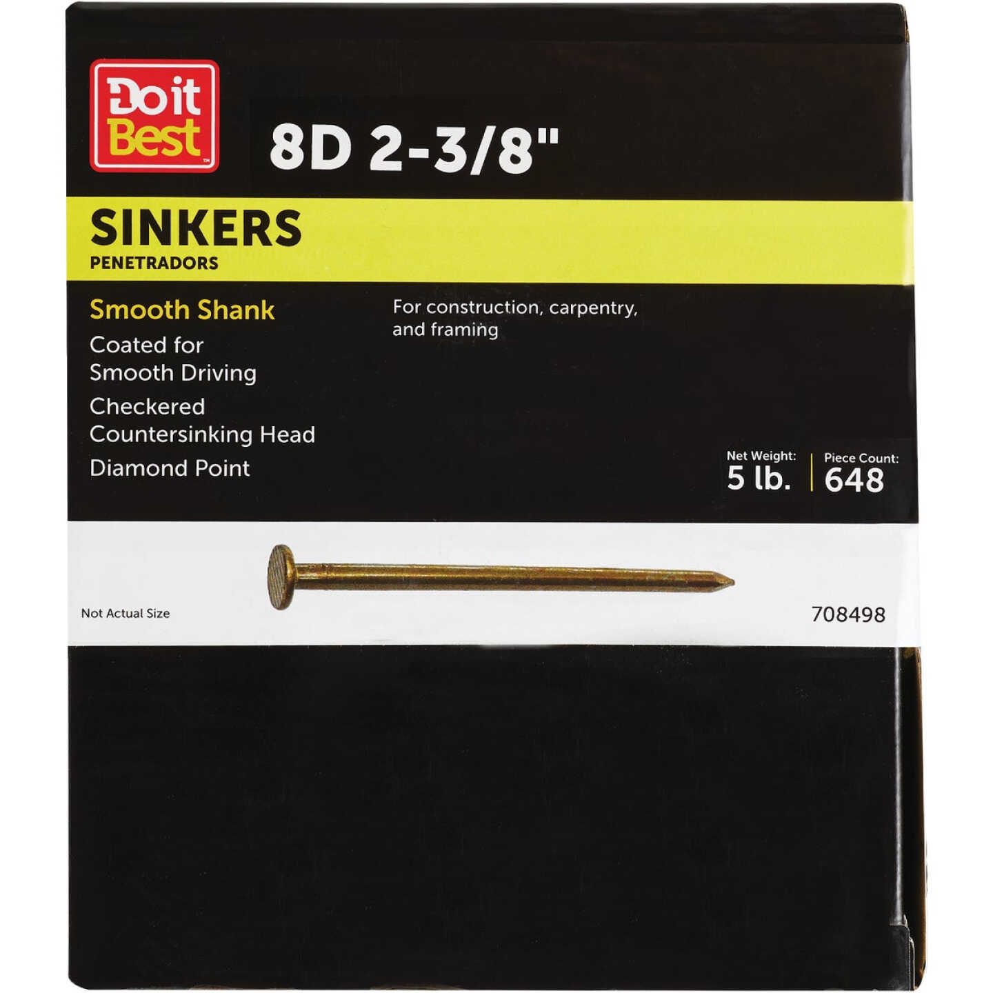 Do it 8d x 2-3/8 In. 11 ga Coated Sinker Framing Nails (765-Count, 5 Lb.) Image 1