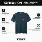 Milwaukee GridIron Men's Large Blue Short Sleeve Pocket T-Shirt Image 2