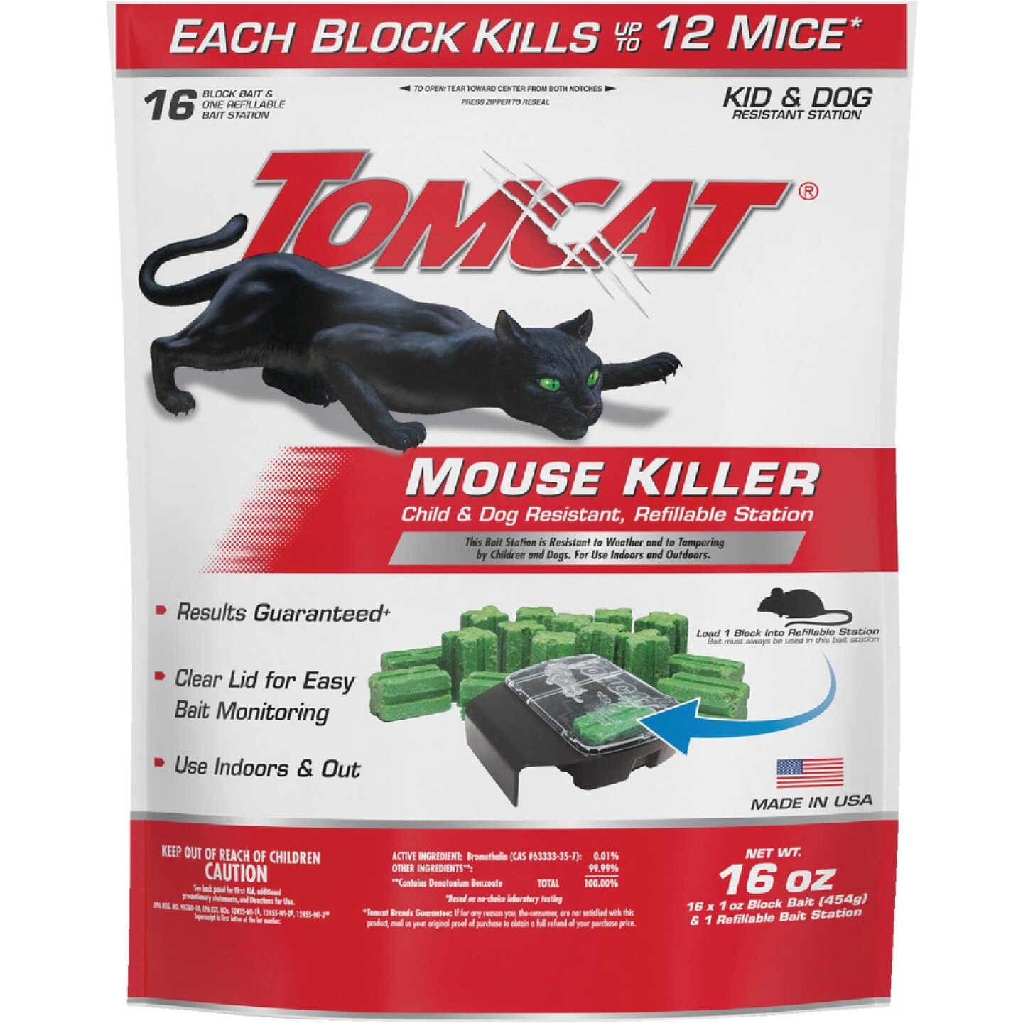 TOMCAT Refillable Bait Station Mouse Killer (16-Refill) Image 1