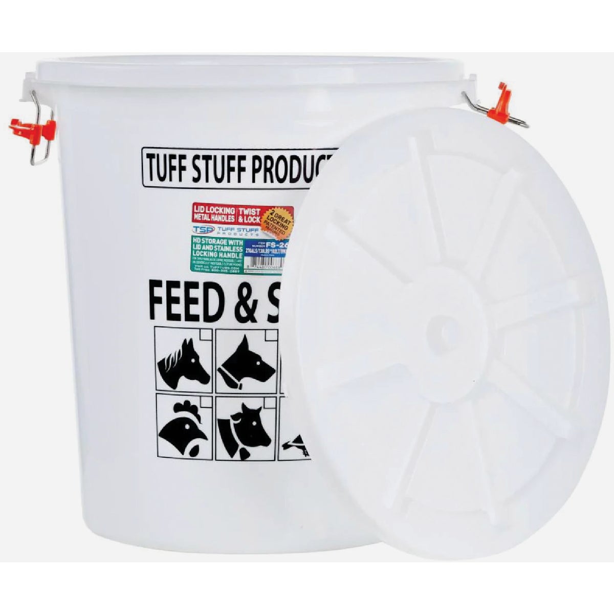 Tuff Stuff 17 Gal./80 Lb. Feed & Seed Storage Tub with Lid Image 3