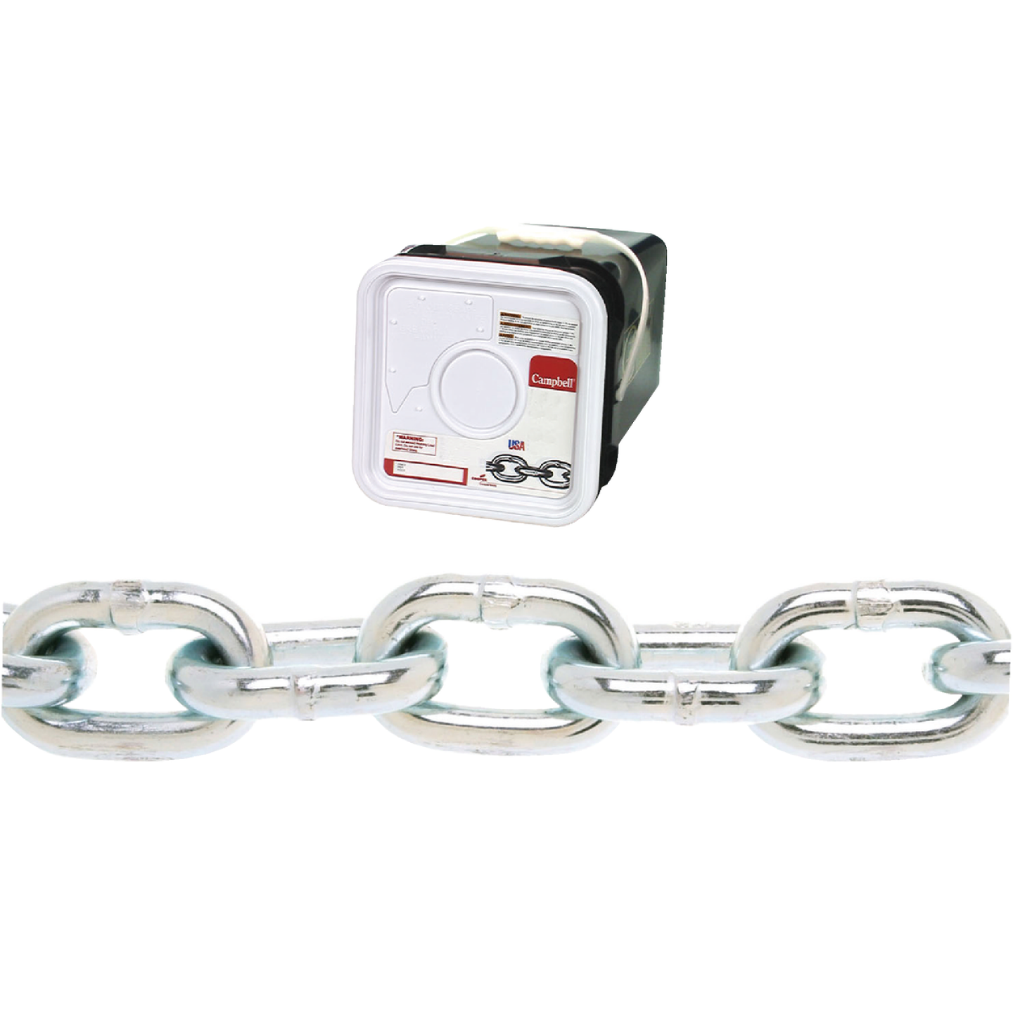 Campbell 3/16 In. 150 Ft. Zinc-Plated Low-Carbon Steel Coil Chain Image 1