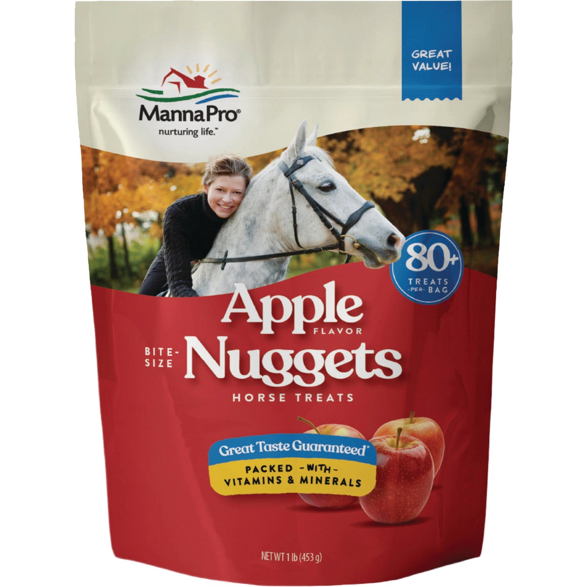 Manna Pro 1 Lb. Apple Bite-Size Nuggets for Horses