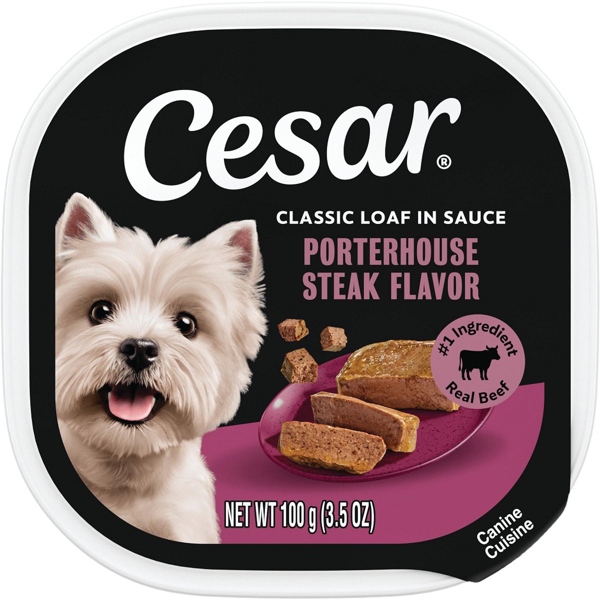 Cesar Select 3.5 Oz. Porterhouse Steak Wet Dog Food