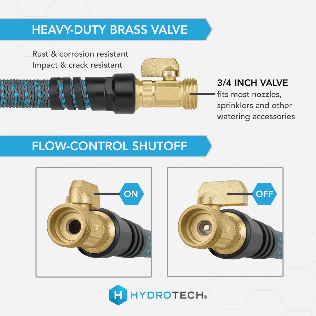 Hydrotech 5/8 In. Dia. x 25 Ft. Blue Expandable Burst Proof Hose Image 3