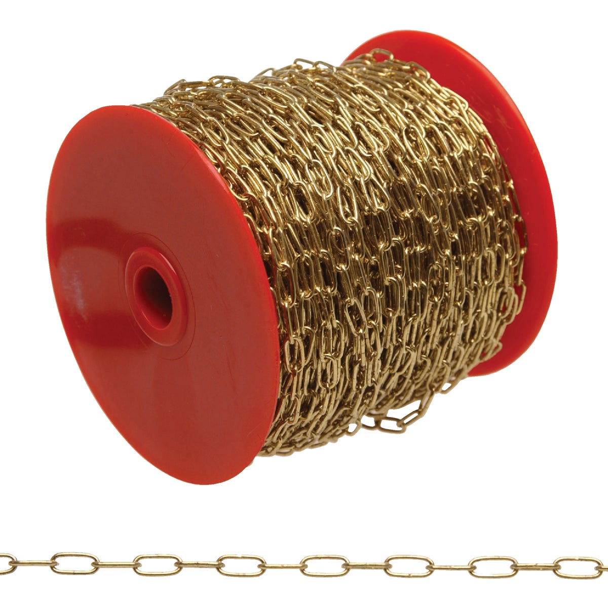 Campbell #7 82 Ft. Brass-Plated Metal Craft Chain