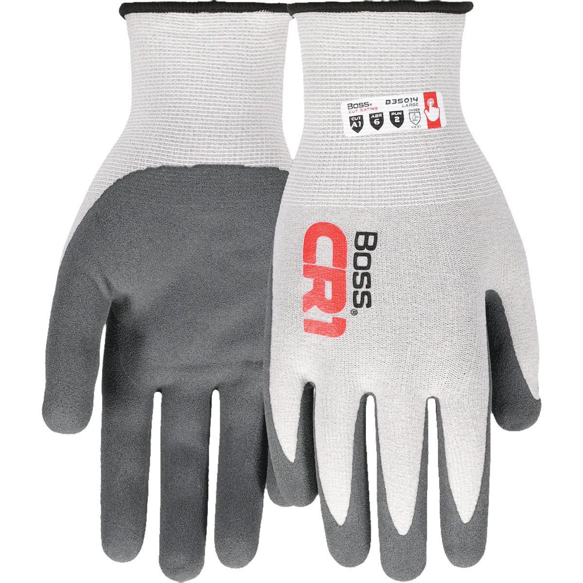 Boss CR1 Sandy Nitrile Palm Nylon Shell w Touch L Image 1