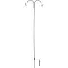 Best Garden 91 In. Black Wrought Iron Double Shepherd Hook Image 1