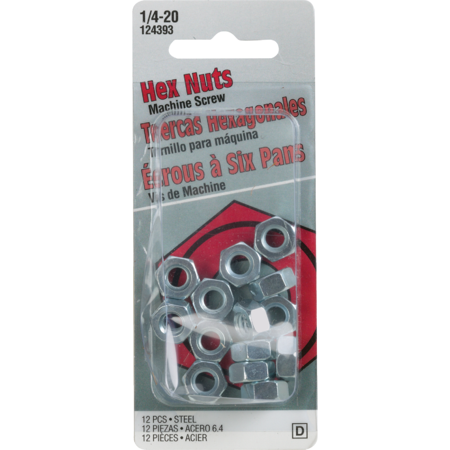 Hillman 1/4 In. 20 tpi Grade 2 Zinc Hex Machine Screw Nut (12-Count) Image 2