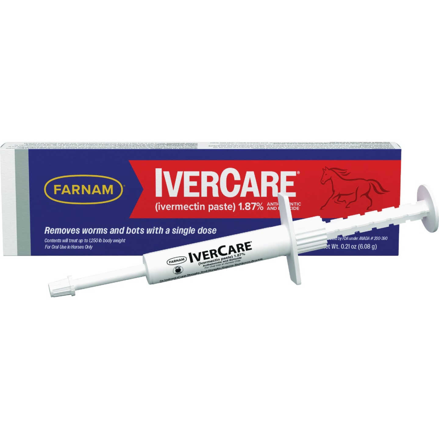 IverCare 0.21 Oz. Ivermectin 1.87% EQ Dewormer Paste Image 1