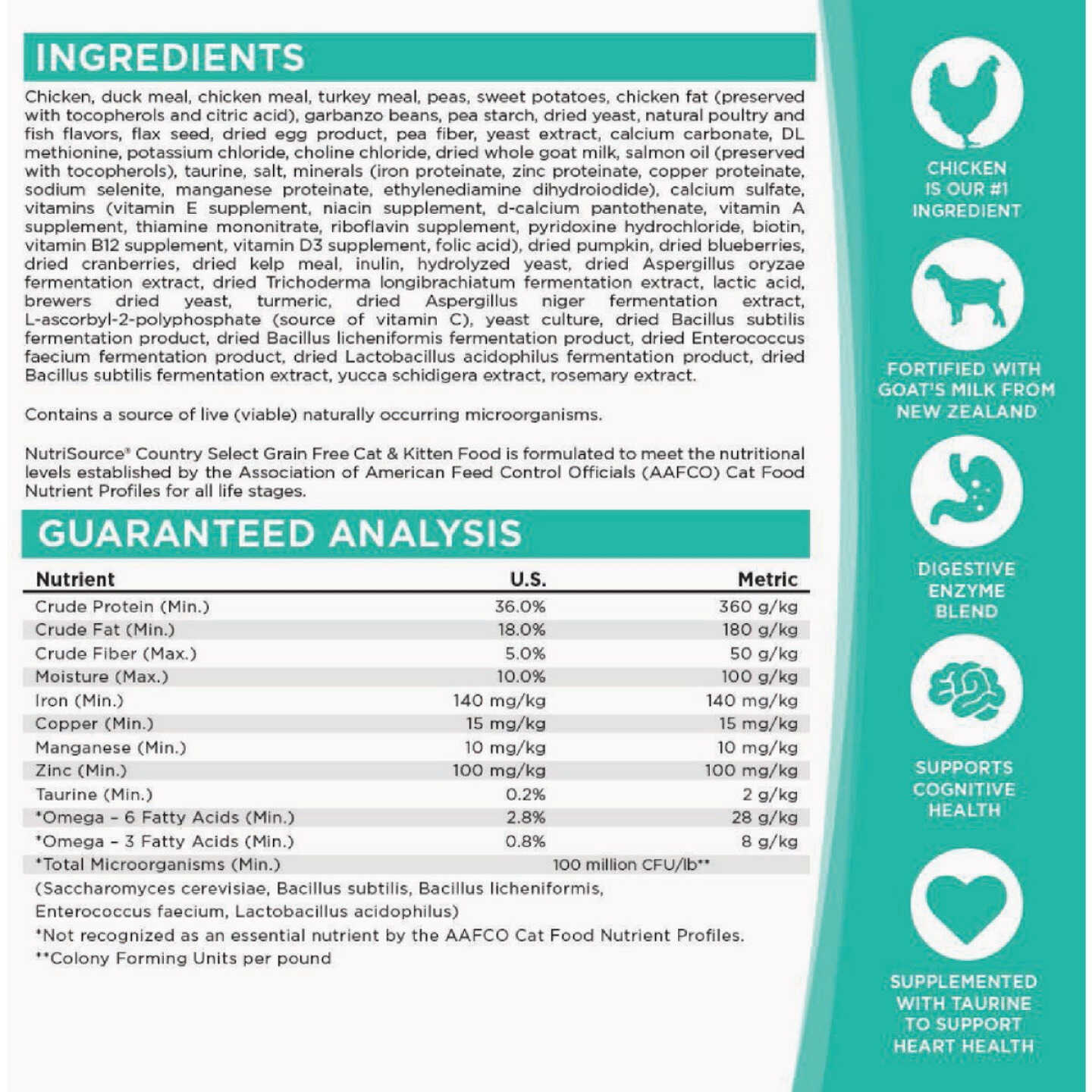 NutriSource 4 Lb. Country Select Recipe Grain Free Cat Food Image 3