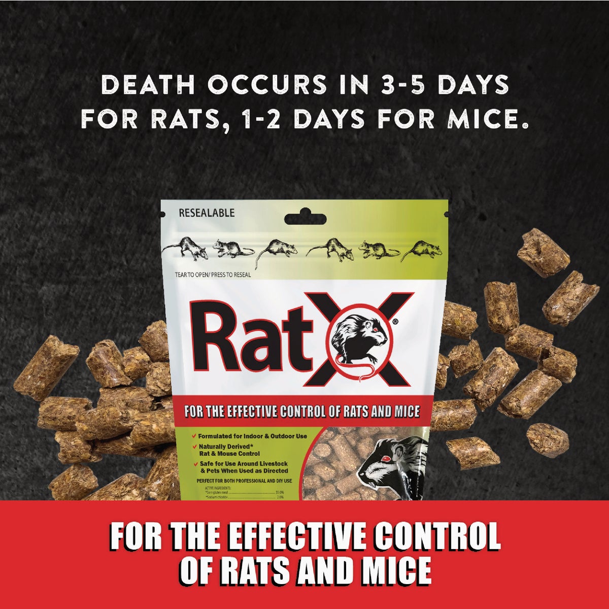 RatX 8 Oz. Rat & Mouse Killer Pellets Image 3