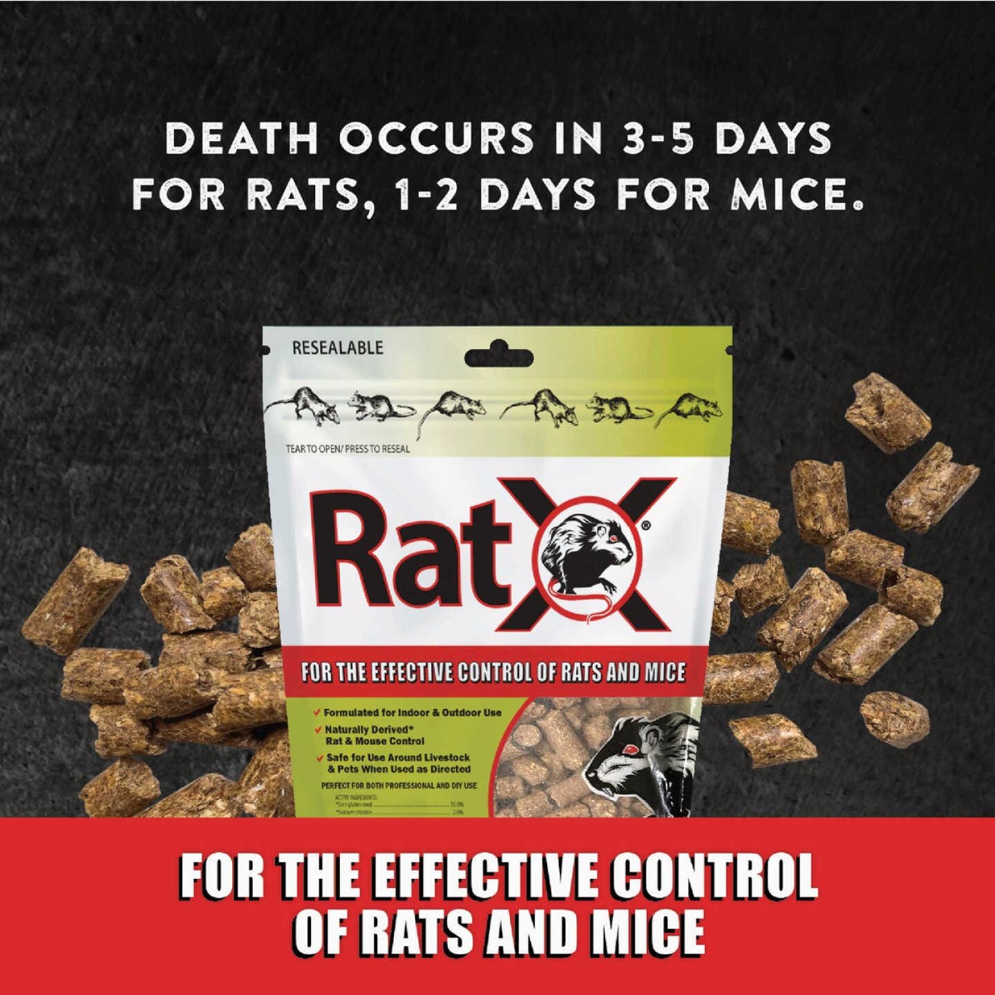 RatX 8 Oz. Rat & Mouse Killer Pellets Image 3