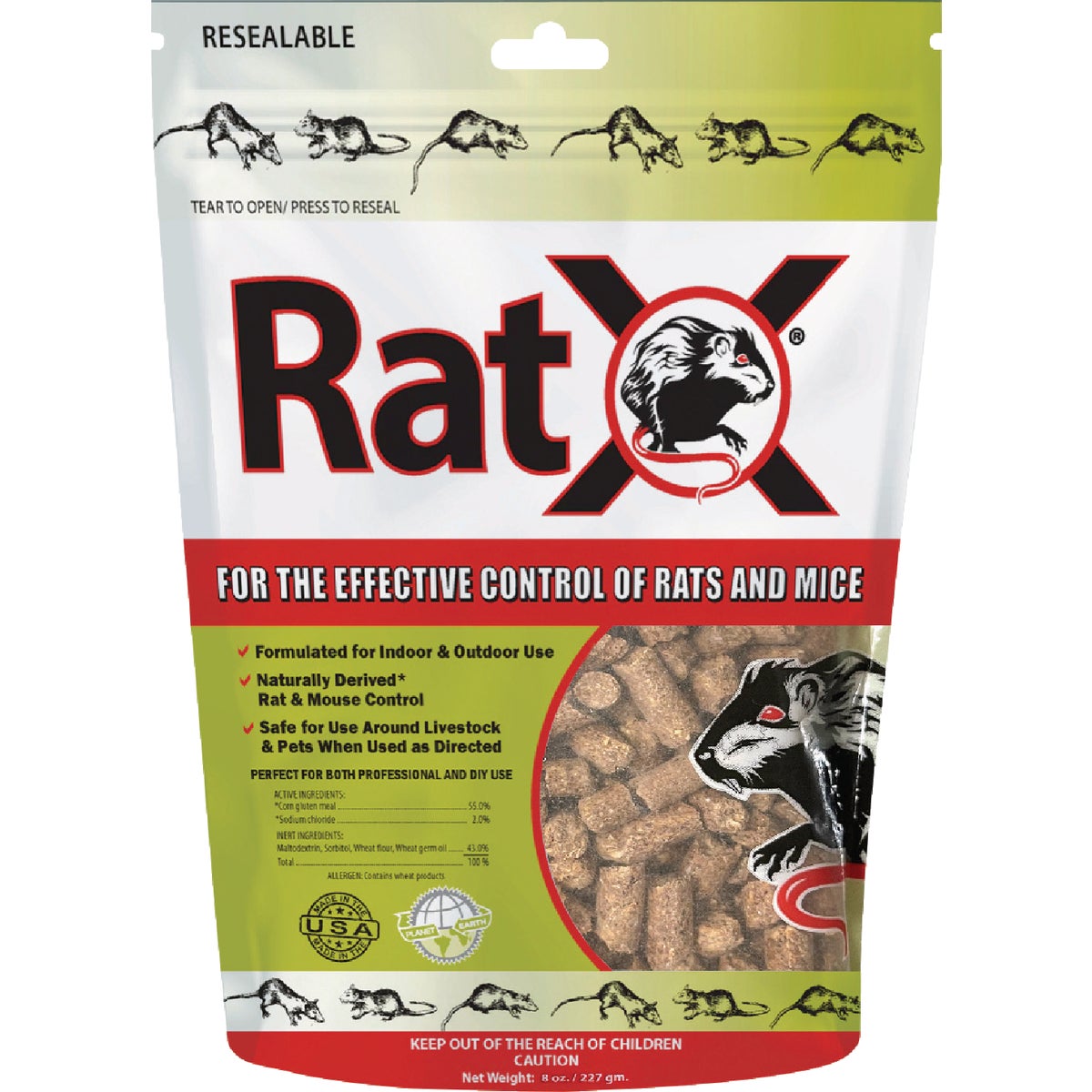 RatX 8 Oz. Rat & Mouse Killer Pellets