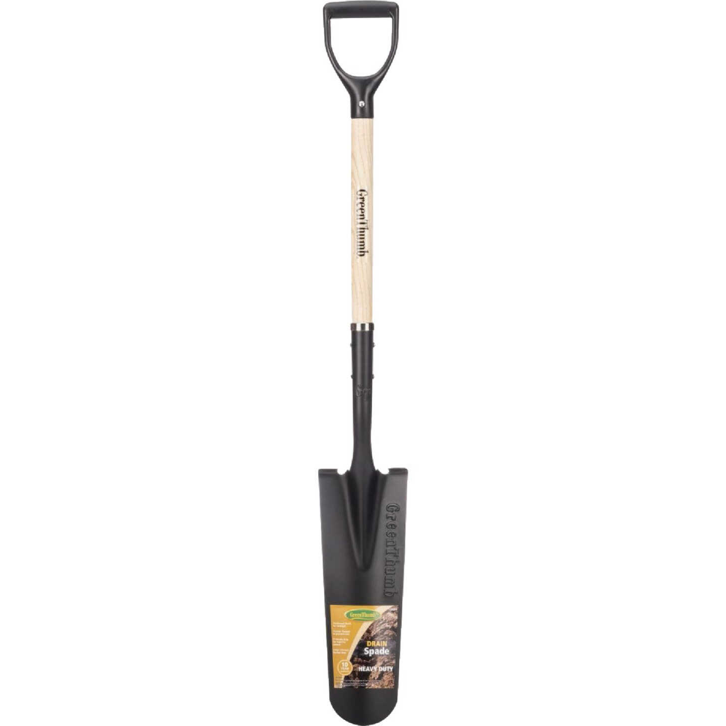 Green Thumb 29 In. Wood D-Handle Dig Drain Spade Image 1