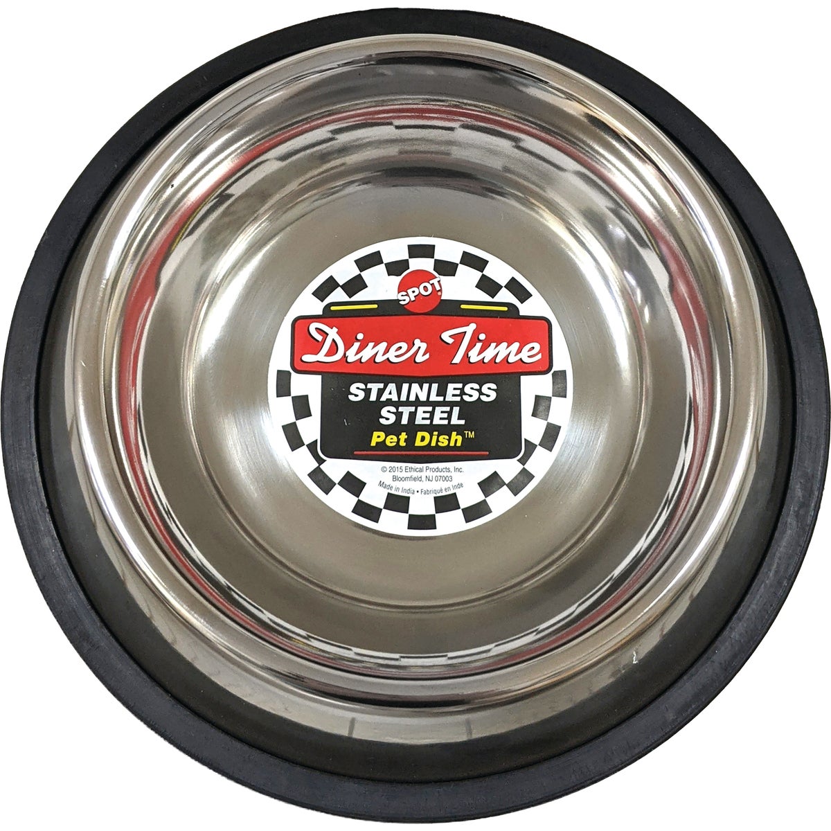 Spot 24 Oz. Mirror Finish No-Tip Stainless Steel Dog Dish