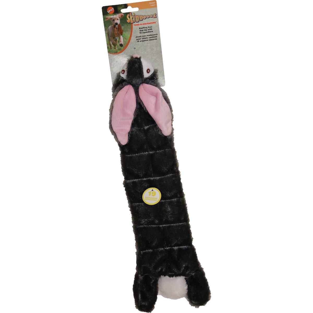 Spot Skinneeeez 20 In. Tons-O-Squeakers Rabbit Dog Toy