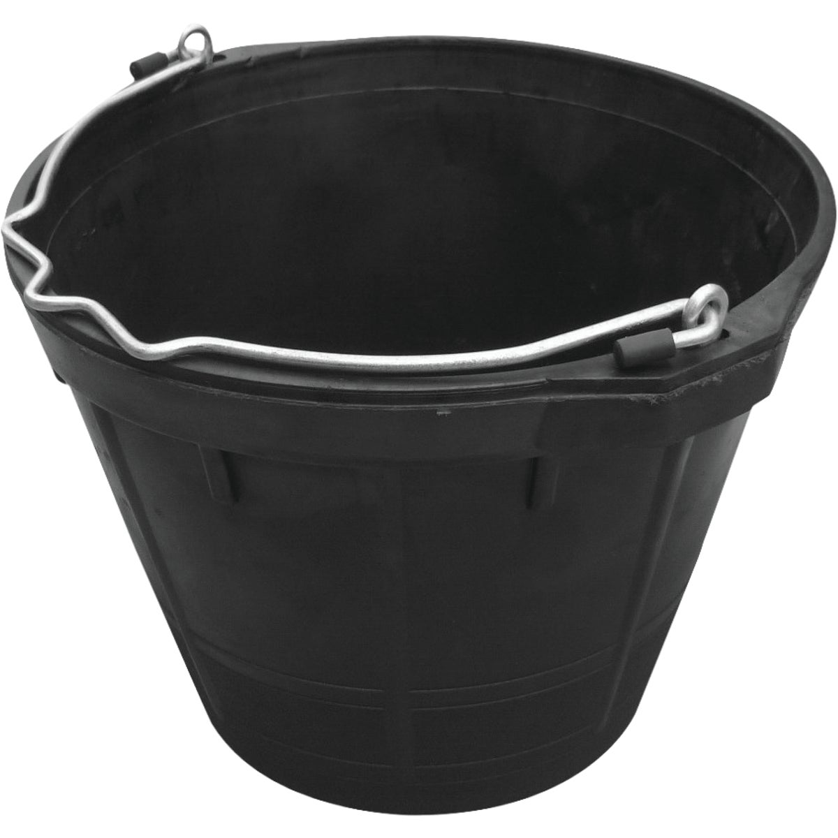 Master Rancher 10 Qt. Heavy-Duty Black Rubber Bucket