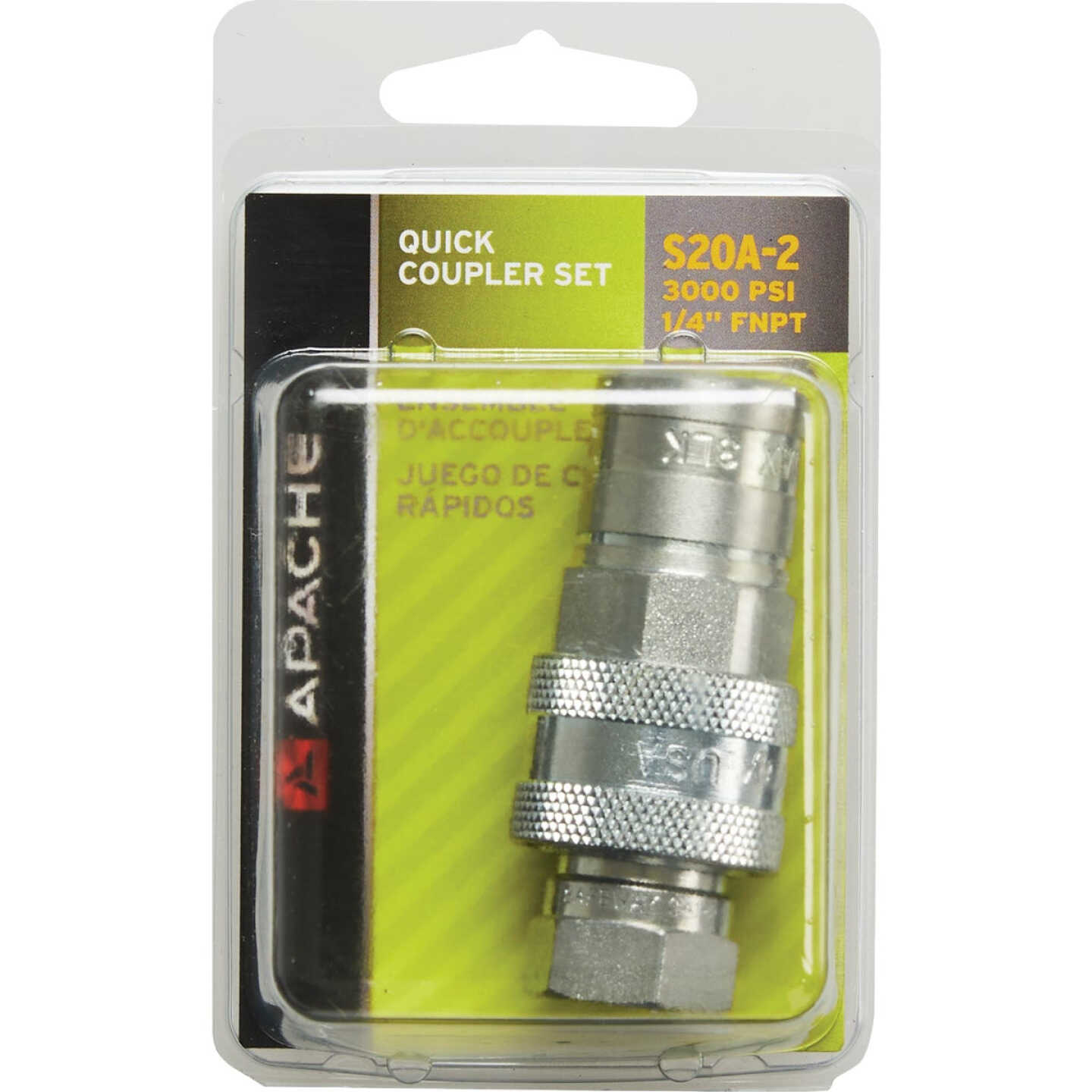 Apache 1/4 In. FNPT Body Coupler Set (Ball) Image 2
