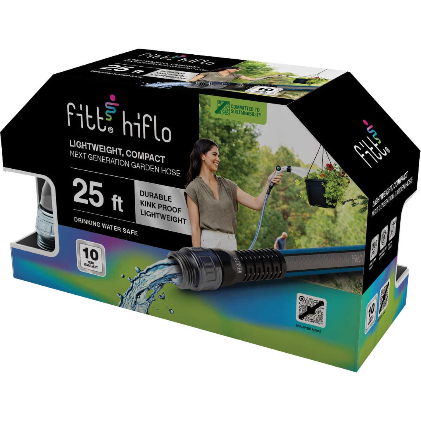 FITT HIFLO 1/2 In. x 25 Ft. Lightweight & Compact Garden Hose Image 1