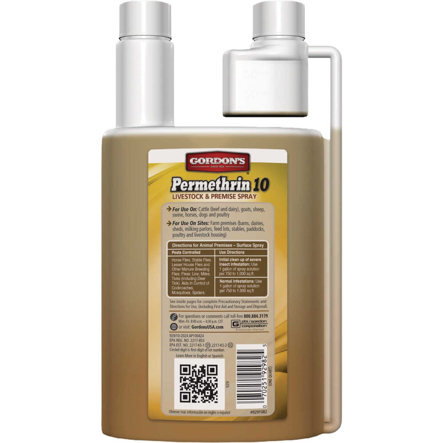 Gordon's Permethrin 10 1 Qt. Concentrate Livestock & Premise Spray Image 3