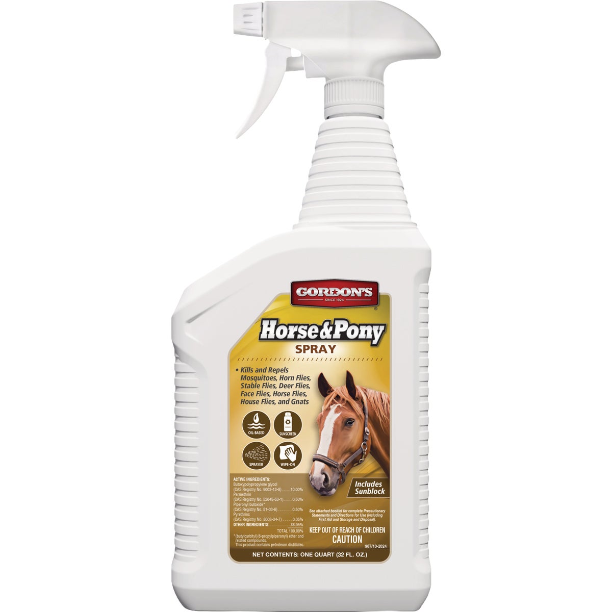 Gordon's 1 Qt. Ready To Use Trigger Spray Horse & Pony Spray