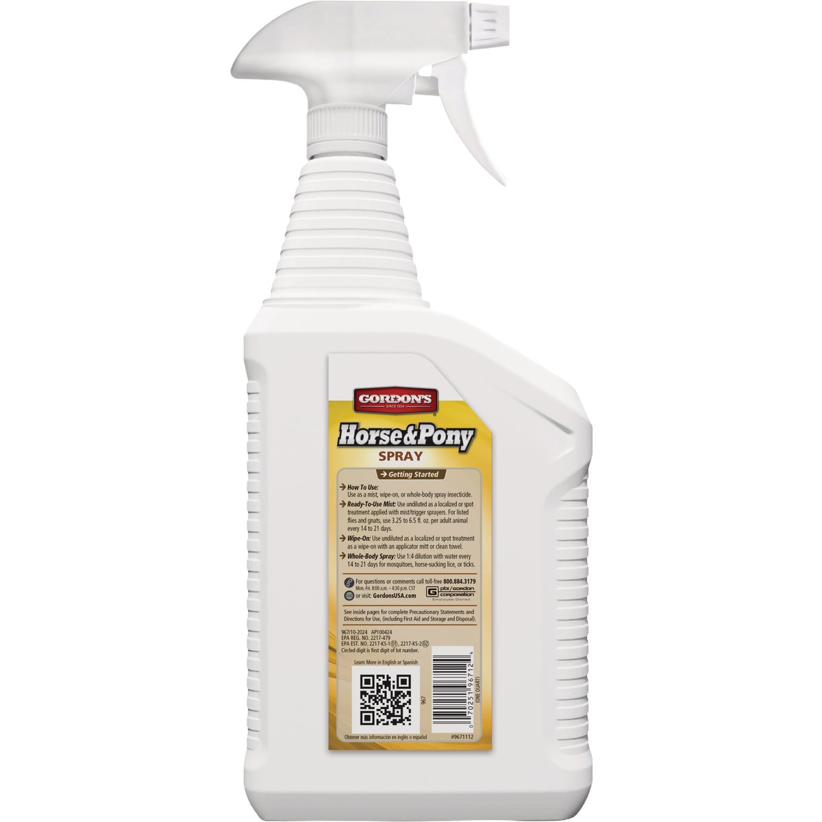 Gordon's 1 Qt. Ready To Use Trigger Spray Horse & Pony Spray Image 3