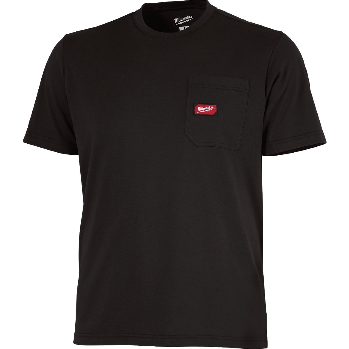 Milwaukee GridIron Large Black Short Sleeve Heavy-Duty Pocket T-Shirt