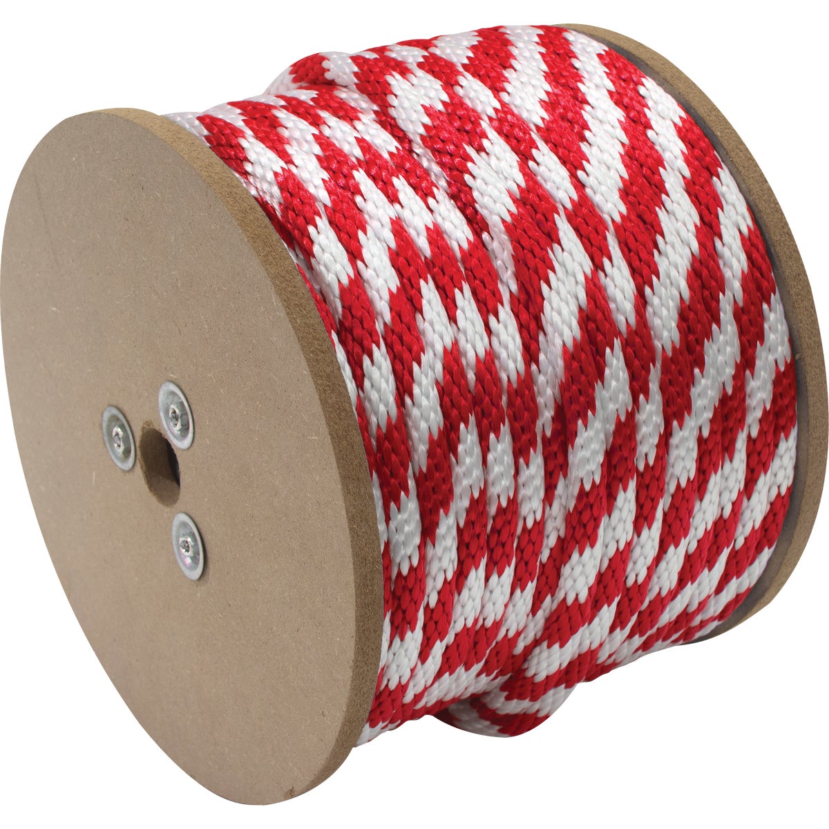 TruGuard 5/8 In. x 200 Ft. Red/White Solid Braid Polypropylene Derby Rope