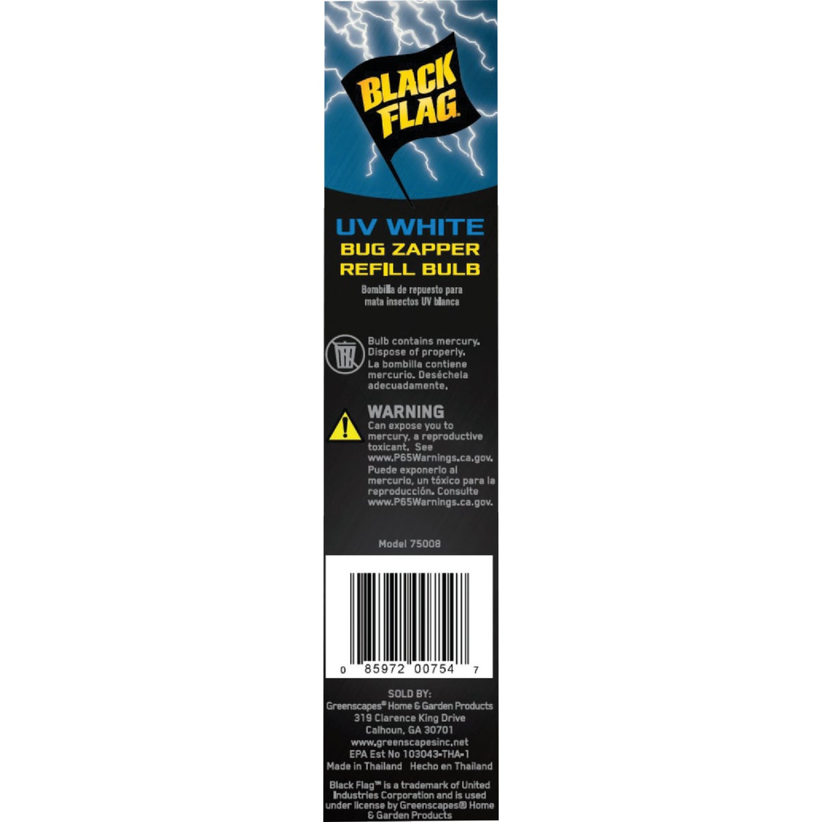Black Flag 15W White Light Bug Zapper Replacement Bulb Image 2