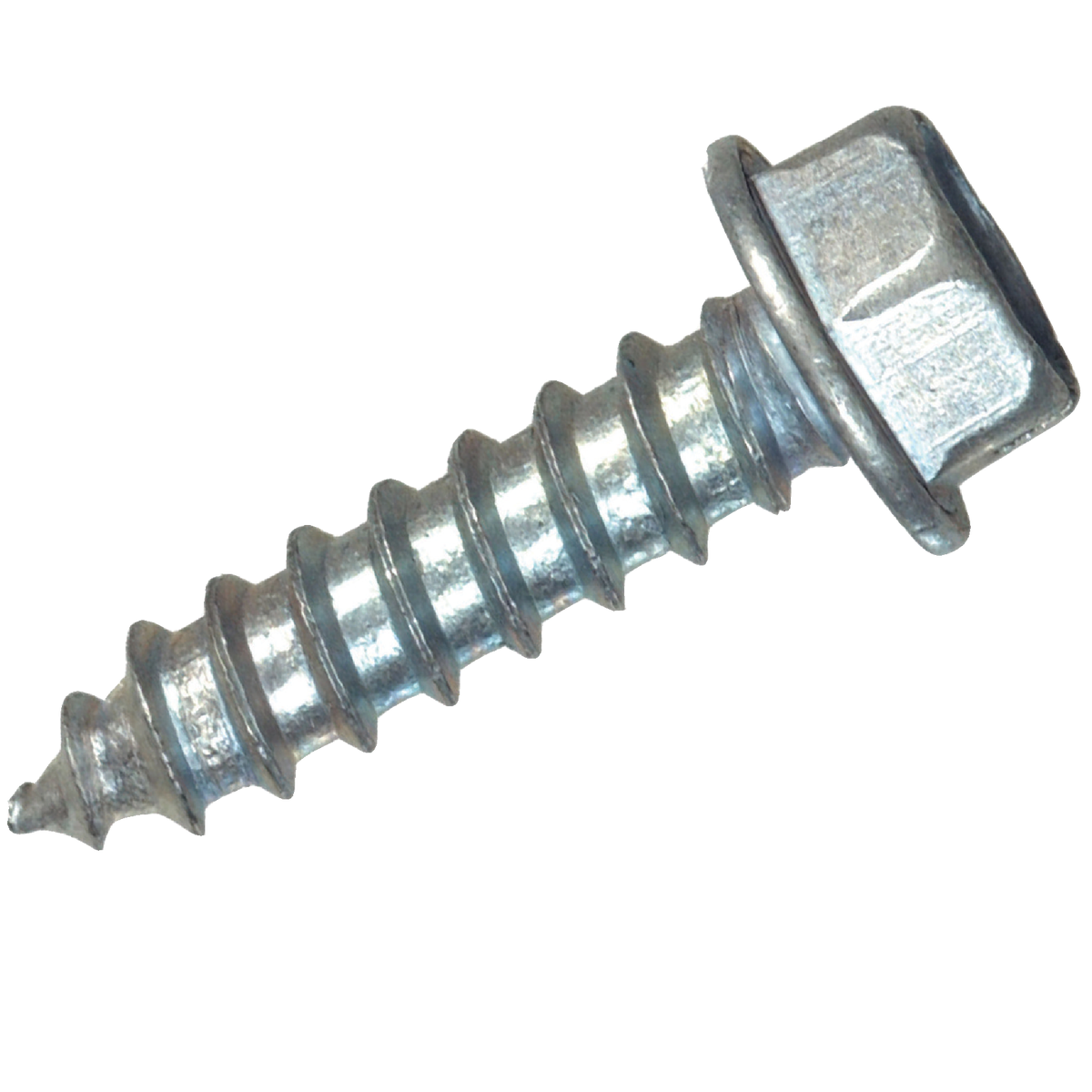 Hillman #8 x 1/2 In. Slotted Hex Washer Head Chrome Sheet Metal Screw (15-Count)