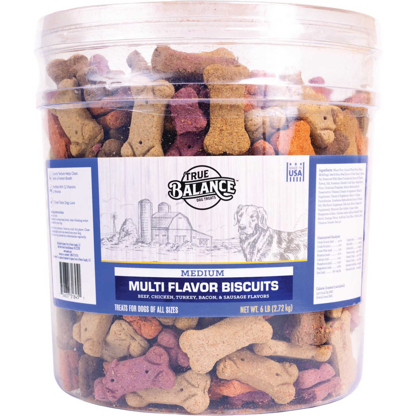 True Balance 6 Lb. Multi-Flavored Medium Dog Biscuits Image 1