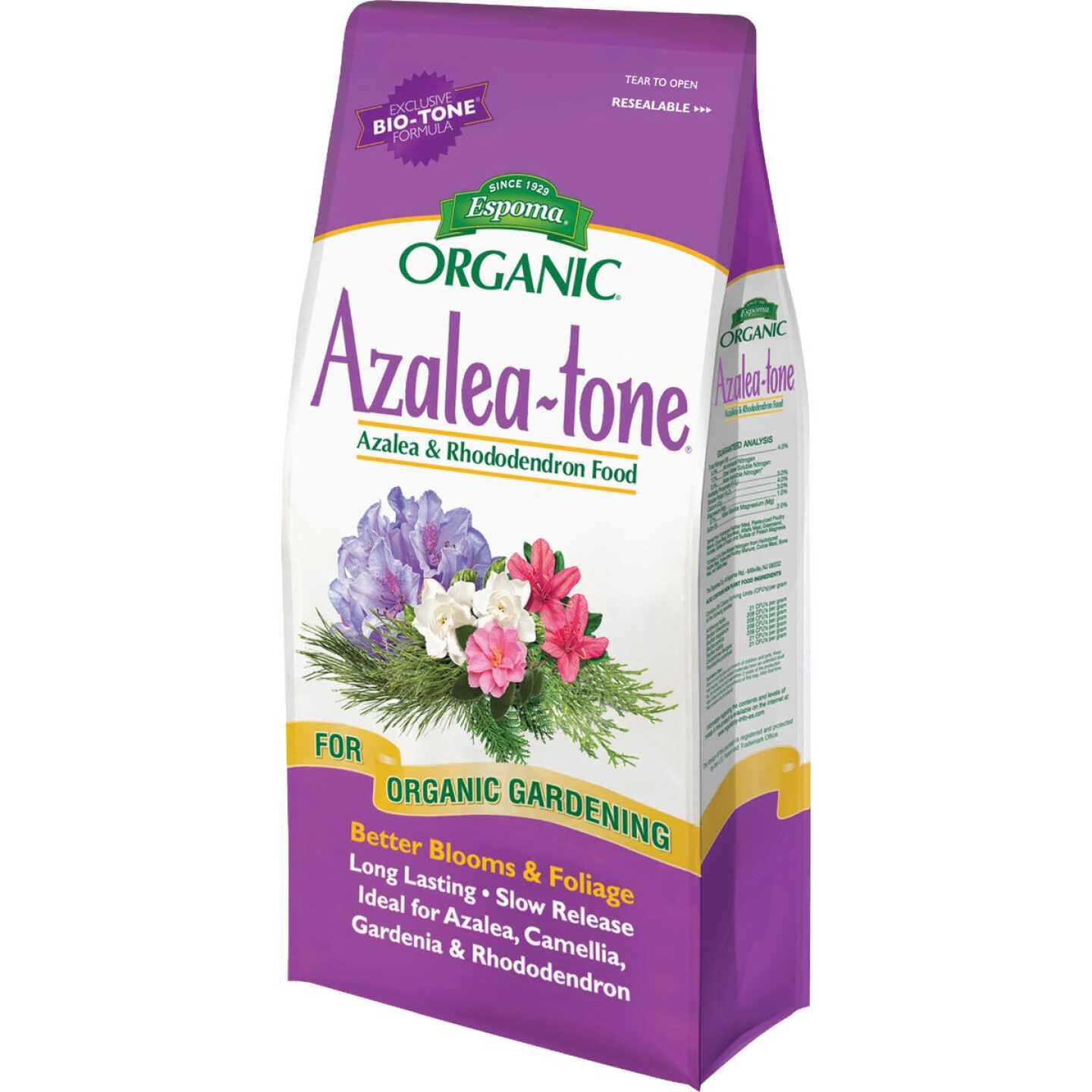 Espoma Organic 4 Lb. 4-3-4 Azalea Tone Plant Food Image 1