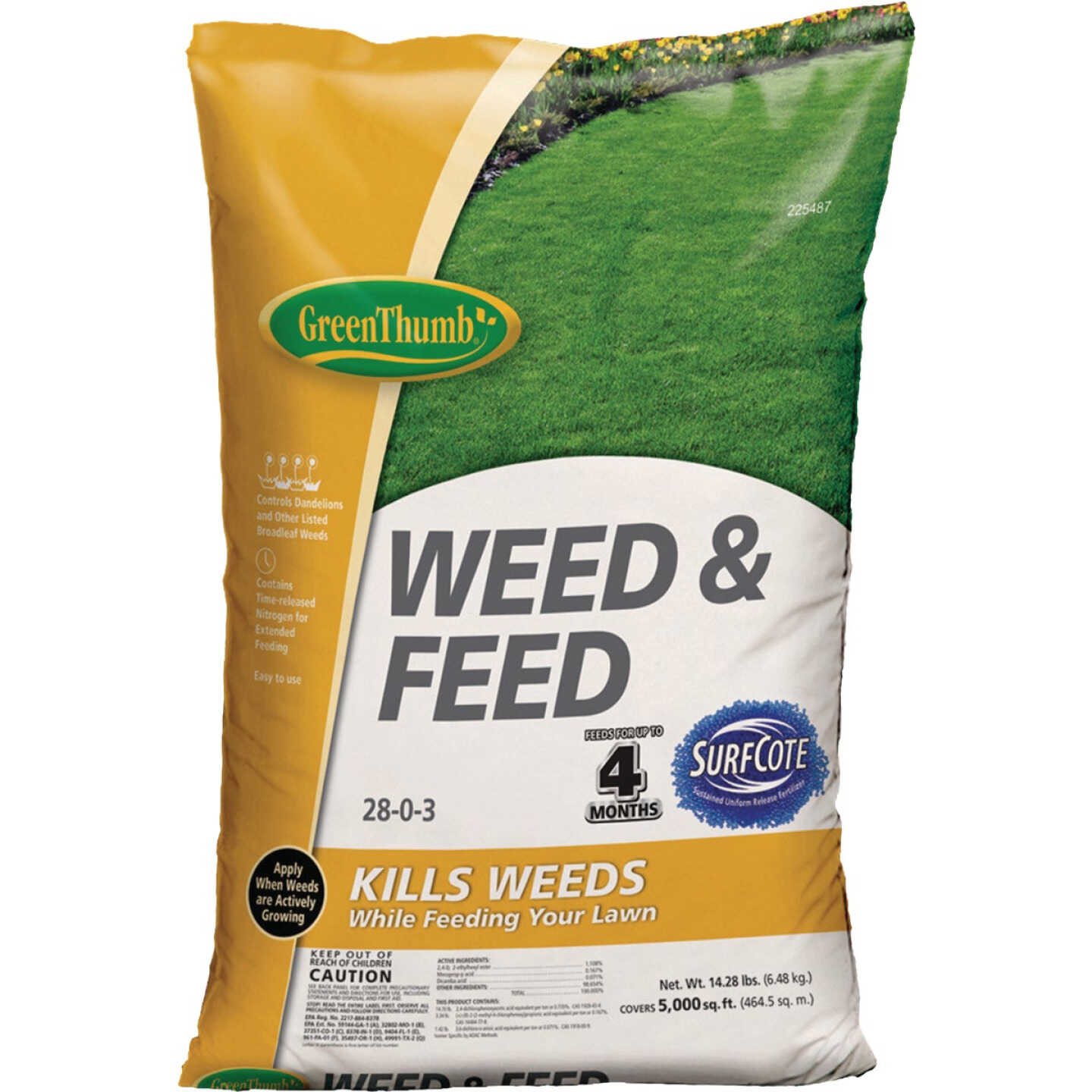 Green Thumb 14.28 Lb. 5000 Sq. Ft. 28-0-3 Weed and Feed Image 1