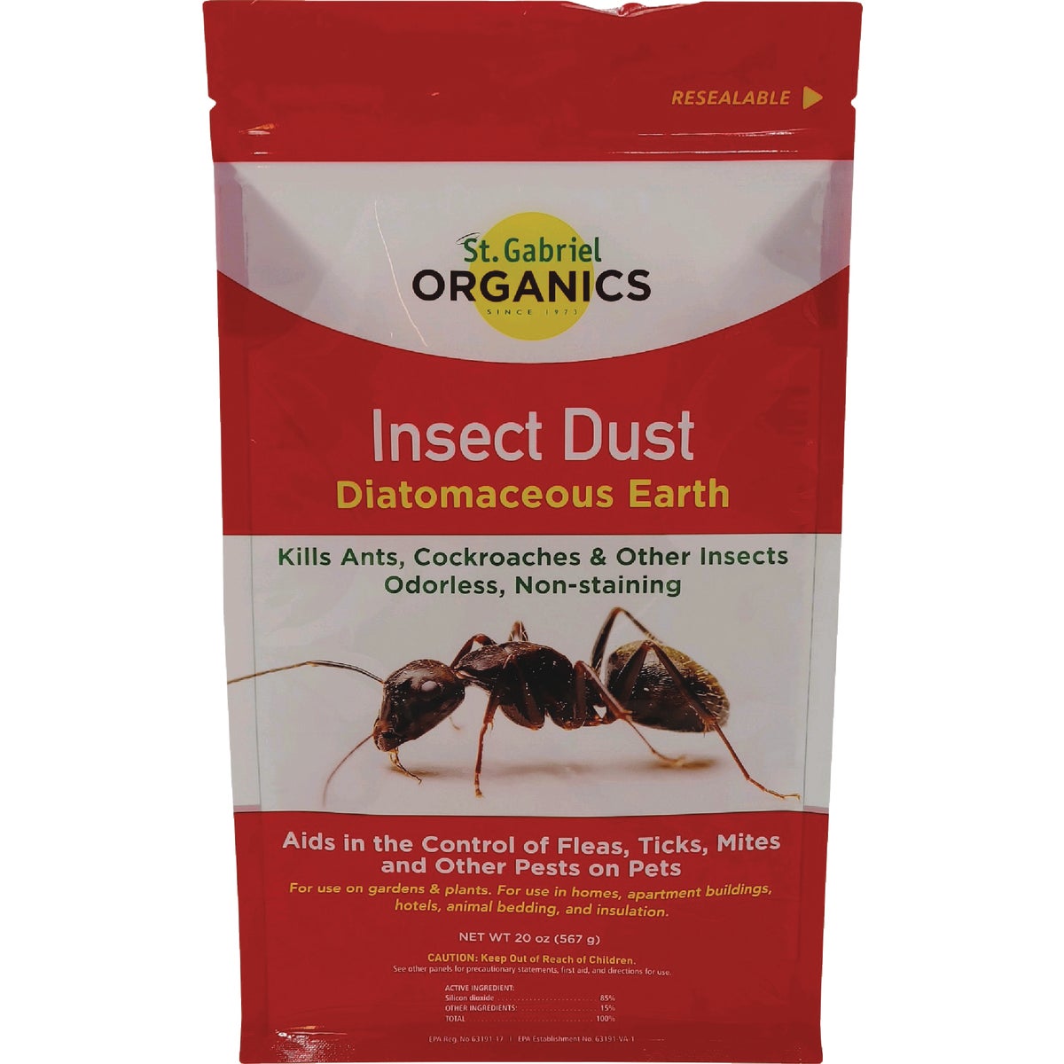 St. Gabriel Organics 20 Oz. Insect Dust Diatomaceous Earth Image 2