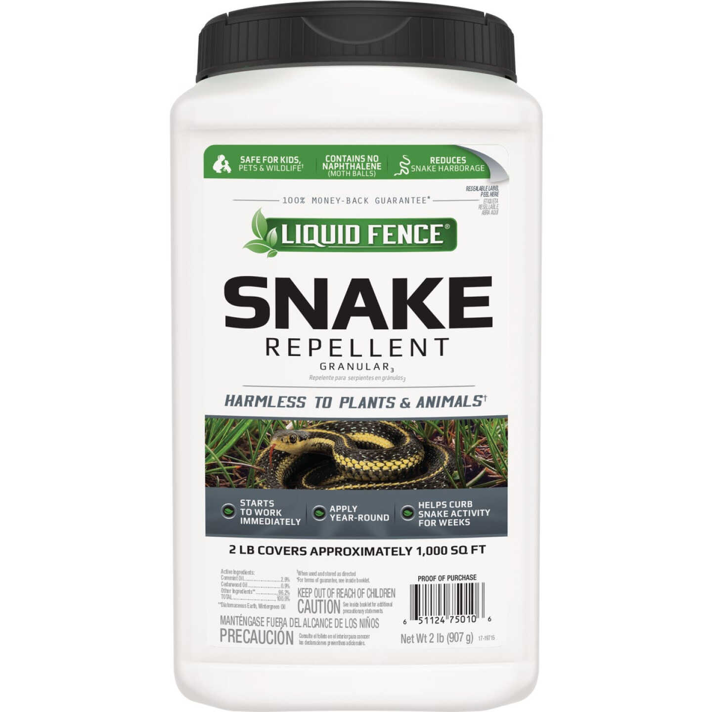 Liquid Fence 2 Lb. Ready To Use Granules Snake Repellent Image 1