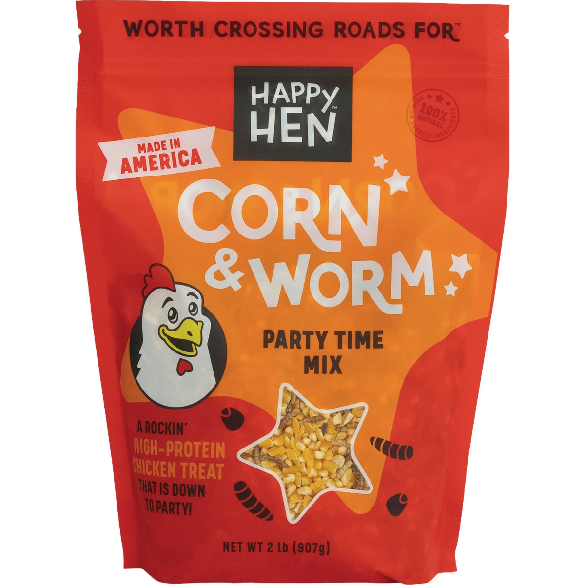 Happy Hen Treats 2 Lb. Mealworm & Corn Poultry Mix