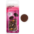 Hillman Anchor Wire Brown 23/64 In. x 15/64 In. Thumb Tack (40-Count) Image 1