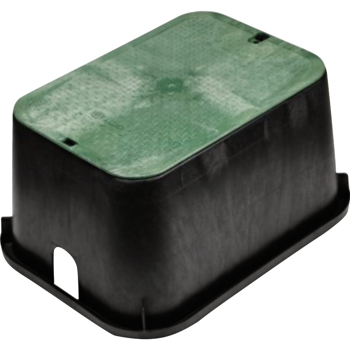 NDS 13 In. x 20 In. Jumbo ICV Valve Box with Overlapping Cover, Black/Green