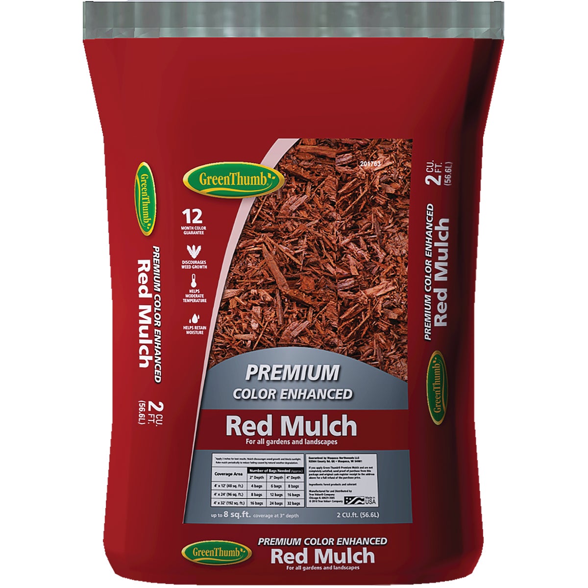 Green Thumb 2 Cu. Ft. Red Mulch
