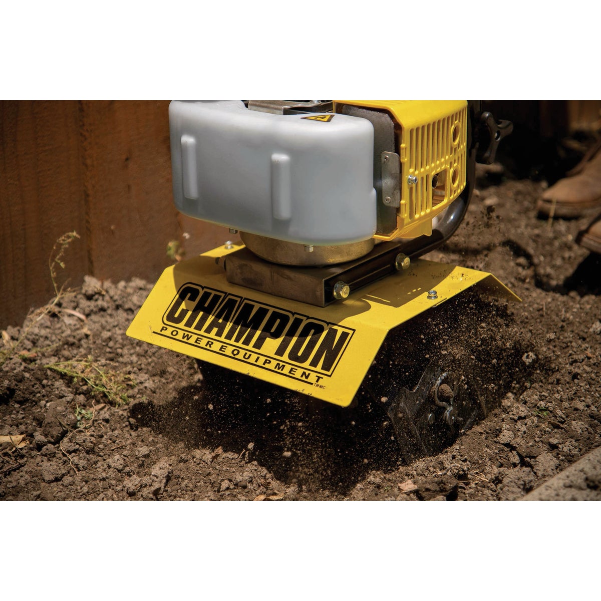 Champion 9.5 In. 43cc 2-Stroke Portable Gas Garden Tiller Cultivator Image 6