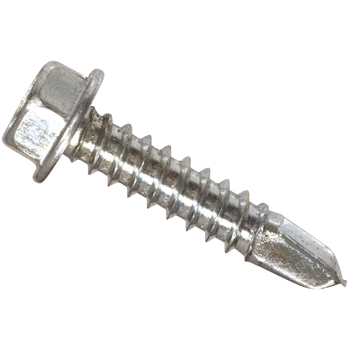Hillman #10 - 16 x 1 In. Hex Washer Head Self-Drilling Sheet Metal Screw (100-Count)